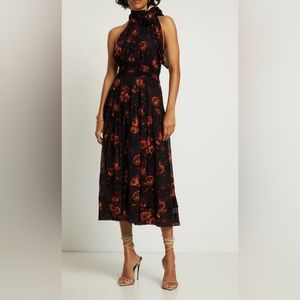 Ulla Johnson Maya Printed Silk Midi Dress